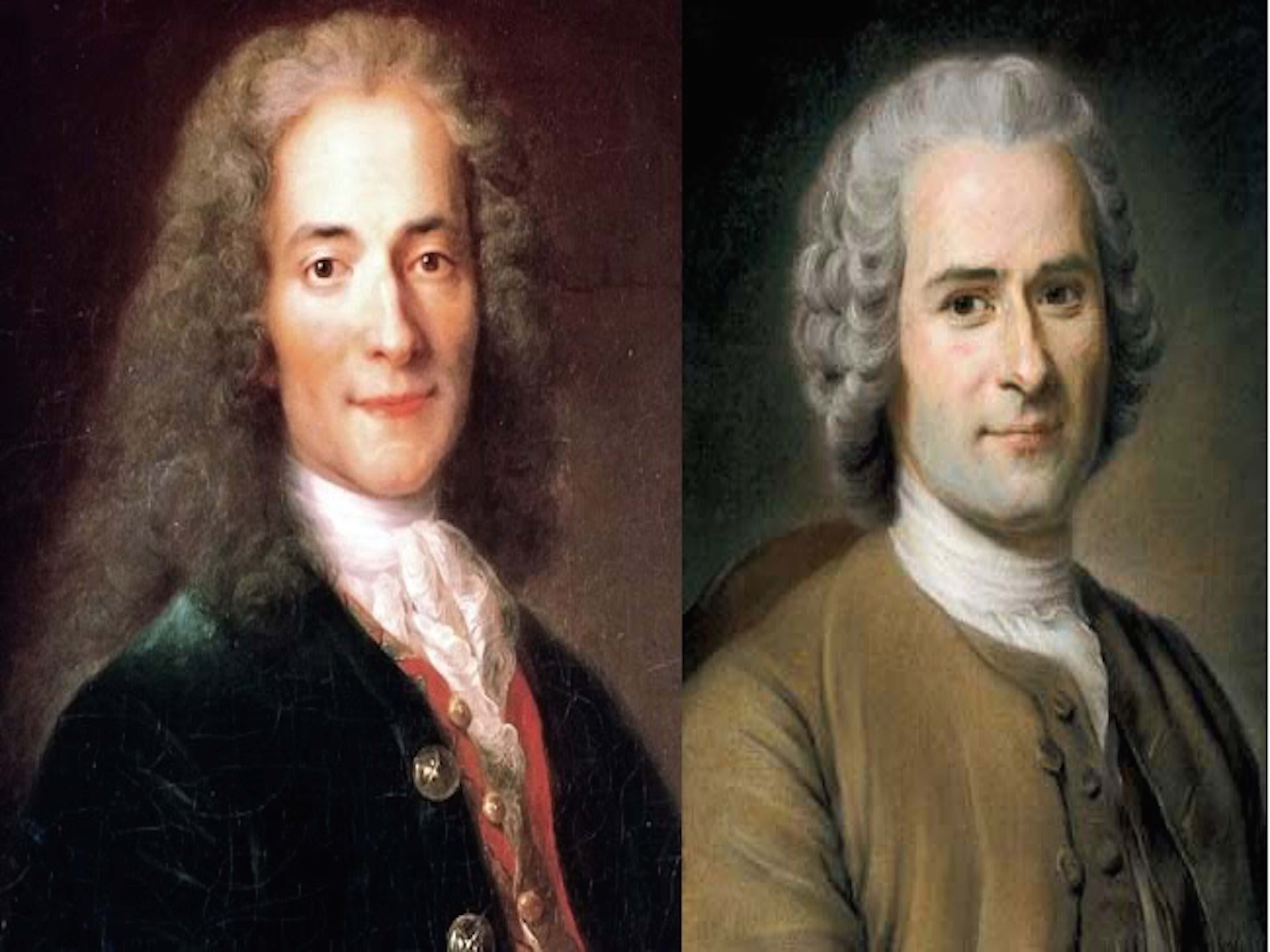 Rousseau und Voltaire